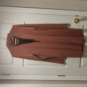 Oddy super soft and stretchy Criss Cross neck dress